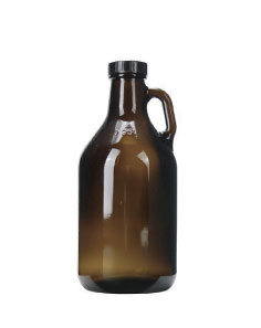 custom beer and brewery glassware & growlers for craft breweries - 32oz Amber Growler