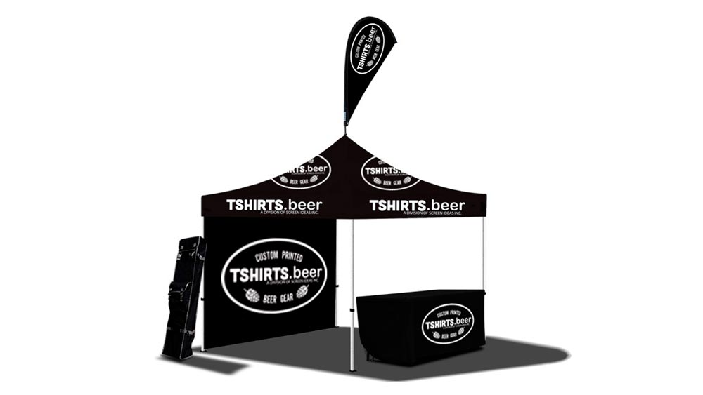 custom printed event and festival items for craft breweries-pop-up tent